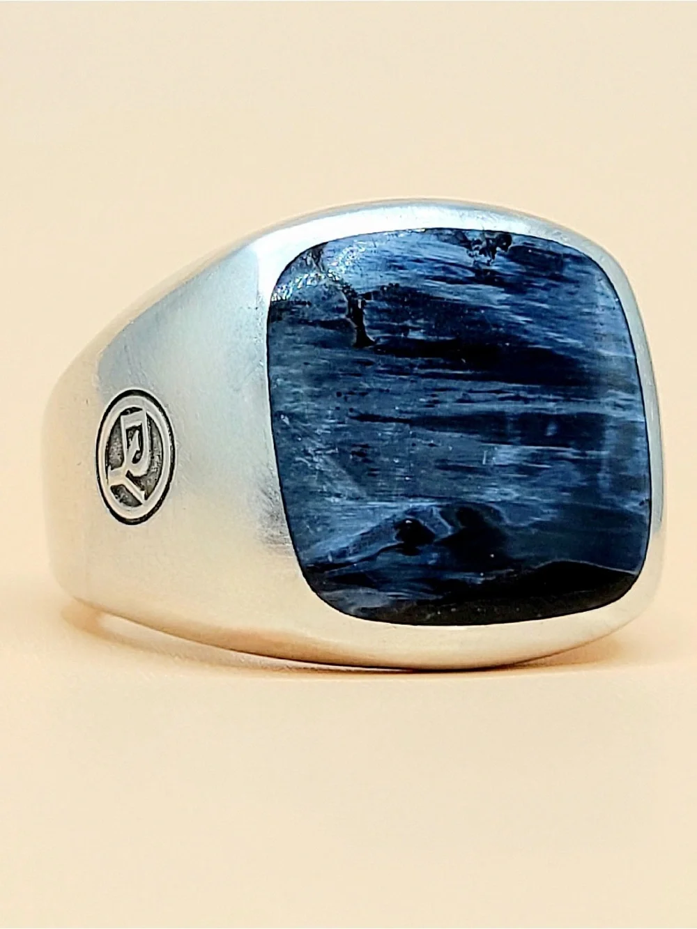 David Yurman Exotic Stone Ring in Sterling Silver With Pietersite